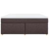 vidaXL Κρεβάτι Boxspring με Στρώμα Σκούρο Καφέ 180x200 εκ Υφασμάτινο