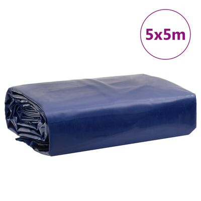 vidaXL Μουσαμάς Μπλε 5 x 5 μ. 650 γρ./μ²