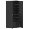 vidaXL Ντουλάπα Παπουτσιών Μαύρο 80 x 39 x 180 εκ Επεξεργασμένο ξύλο