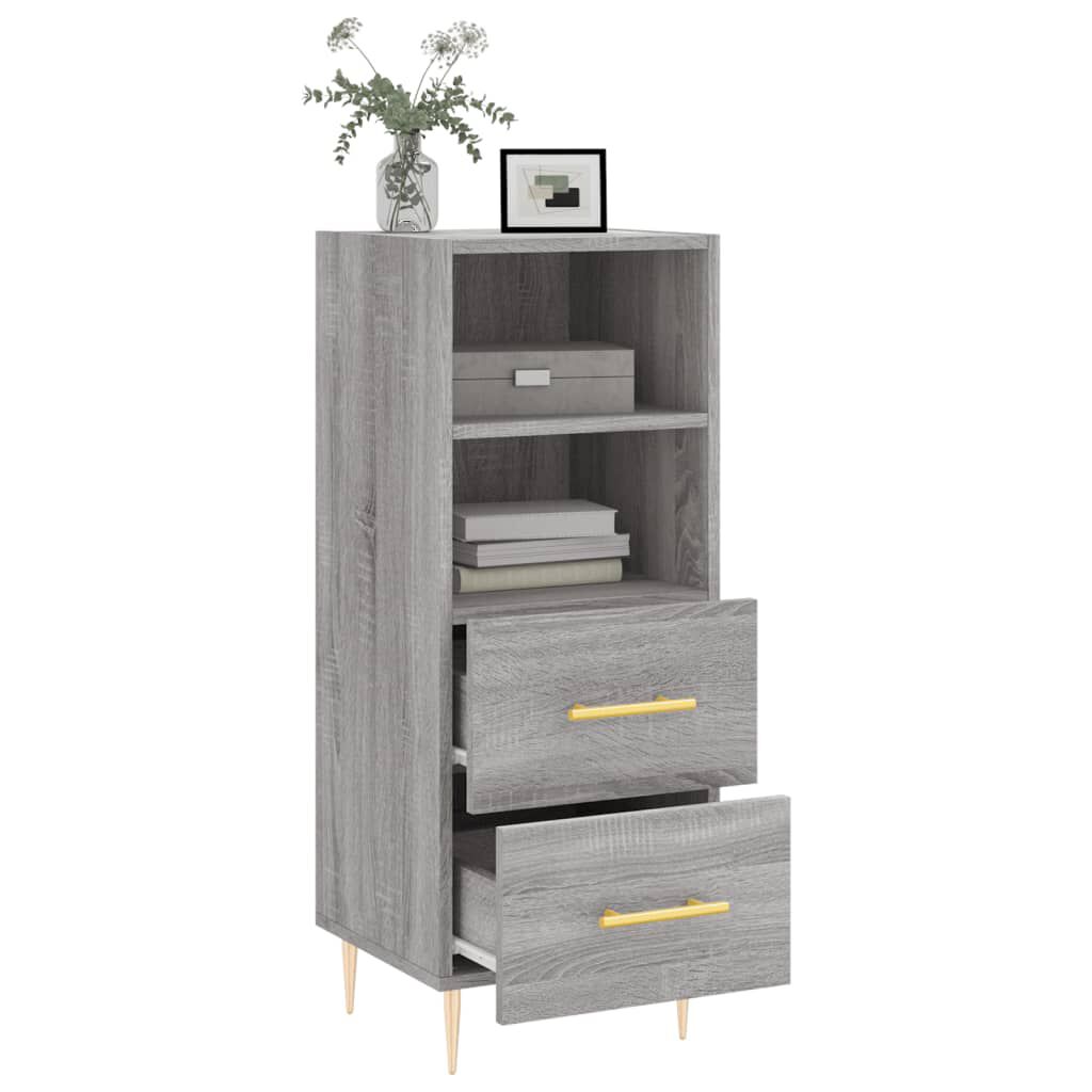 vidaXL Ντουλάπι Γκρι Sonoma 34,5x34x90 εκ. από Επεξεργασμένο Ξύλο