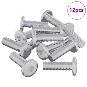 vidaXL &Beta;ί&delta;&alpha; 12 pcs &Alpha;&sigma;&eta;&mu;ί 8 x 25 mm &Alpha;&tau;&sigma;ά&lambda;&iota;