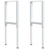 vidaXL πάγκος εργασίας σκούρο καφέ 80x60x(71,5-98) cm μασίφ ξύλο δρυς