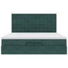vidaXL Οθωμανικό κρεβάτι με στρώματα Σκούρο πράσινο 200x200cm Velvet