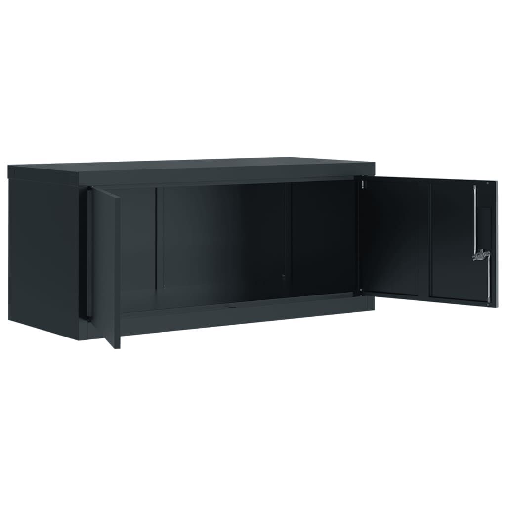 vidaXL Αρχειοθήκη Ανθρακί 90 x 40 x 110 εκ. Ατσάλινη