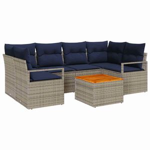 vidaXL &Sigma;&epsilon;&tau; &Kappa;&alpha;&nu;&alpha;&pi;έ &Kappa;ή&pi;&omicron;&upsilon; &mu;&epsilon; &mu;&alpha;&xi;&iota;&lambda;ά&rho;&iota; 7 pcs &Gamma;&kappa;&rho;&iota; &sigma;&upsilon;&nu;&theta;&epsilon;&tau;&iota;&kappa;ό &rho;&alpha;&tau;ά&nu;