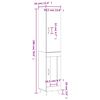 vidaXL Ντουλάπι Γκρι Σκυροδέματος 34,5x34x180 εκ. Επεξεργασμένο Ξύλο