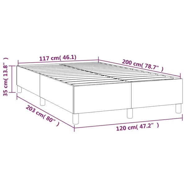 vidaXL Σκελετός Κρεβατιού Χωρίς Στρώμα Taupe 120x200 εκ. Υφασμάτινο