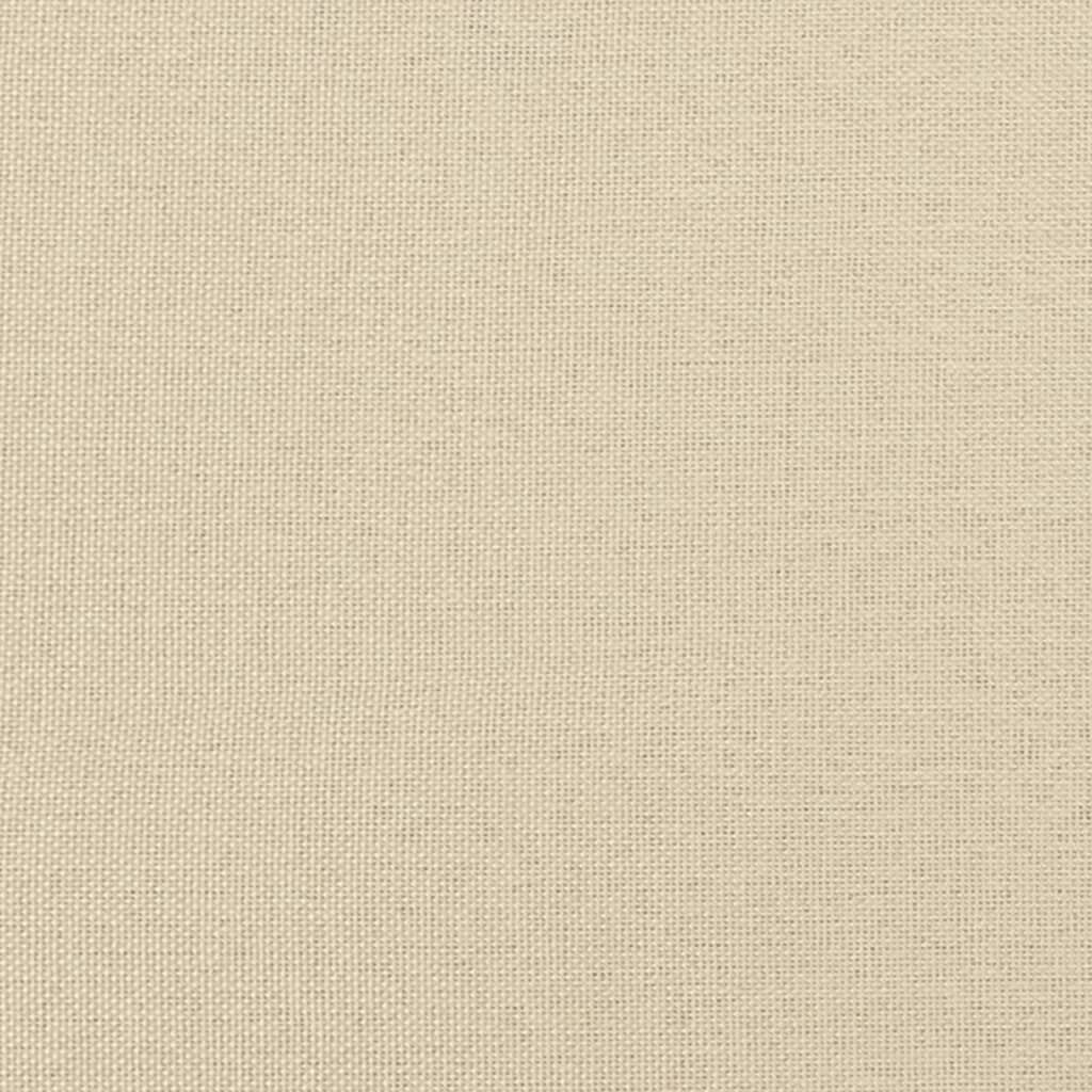 vidaXL Κρεβάτι Boxspring με Στρώμα Κρεμ 90x190 εκ.Υφασμάτινο
