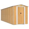 vidaXL Αποθήκη Κήπου Ανοιχτό καφέ 192x606x223 εκ. Γαλβανισμένο Ατσάλι