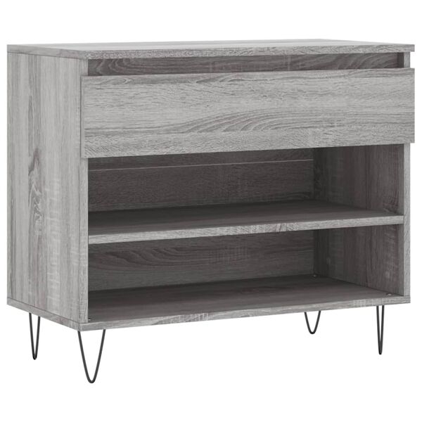 vidaXL Παπουτσοθήκη Γκρι Sonoma 70x36x60 εκ. από Επεξεργασμένο Ξύλο