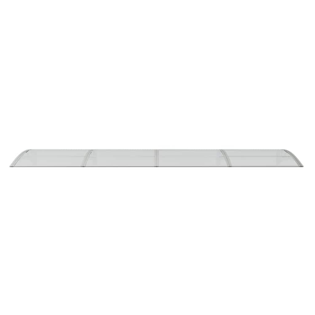 vidaXL Στέγαστρο Πόρτας Γκρι & Διαφανές 350 x 75 εκ. από Πολυκαρβονικό