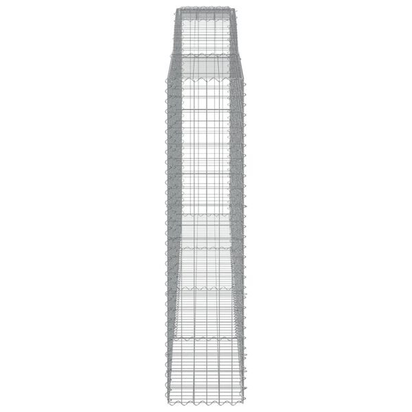 vidaXL Συρματοκιβώτια Τοξωτά 8 τεμ. 400x50x200/220 εκ. Γαλβαν. Ατσάλι