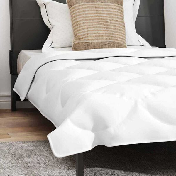 vidaXL Διπλό με Μαξιλάρι 2 pcs Λευκό 155 x 220 cm Μικροΐνες