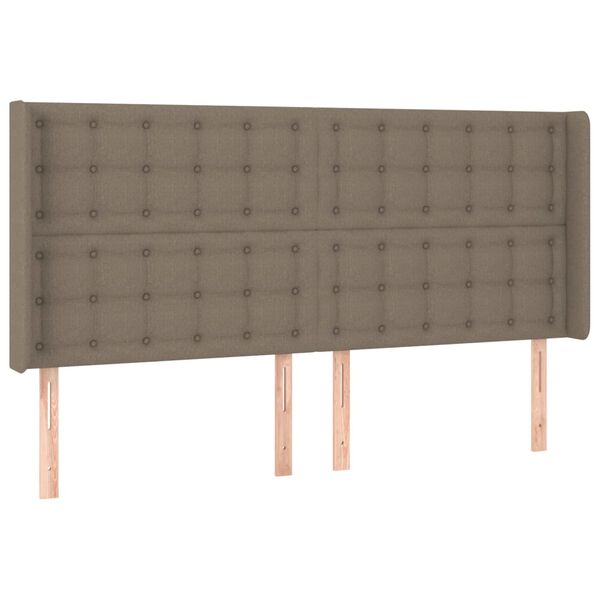 vidaXL &Kappa;&epsilon;&phi;&alpha;&lambda;ά&rho;&iota; &mu;&epsilon; &Pi;&tau;&epsilon;&rho;ύ&gamma;&iota;&alpha; Taupe 203x16x118/128 &epsilon;&kappa;. &Upsilon;&phi;&alpha;&sigma;&mu;ά&tau;&iota;&nu;&omicron;