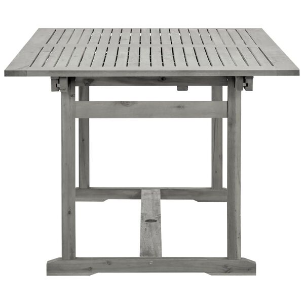 vidaXL Τραπεζαρία Κήπου (150-200) x 100 x 75 εκ από Μασίφ Ξύλο Ακακίας