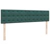 vidaXL Οθωμανικό κρεβάτι με στρώματα&LEDs Dark Green 180x200cm Velvet