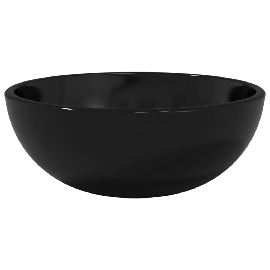 vidaXL Νιπτήρας Μαύρος 30 x 12 εκ. από Ψημένο Γυαλί