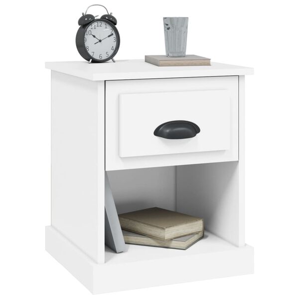 vidaXL Κομοδίνο Λευκό 39 x 39 x 47,5 εκ. από Επεξεργασμένο Ξύλο