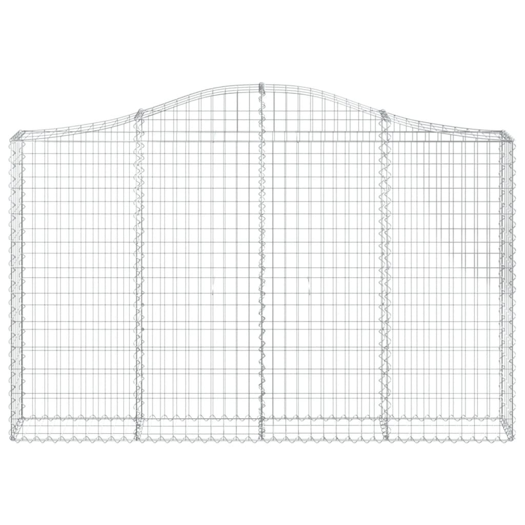 vidaXL Συρματοκιβώτια Τοξωτά 11 τεμ. 200x30x120/140 εκ. Γαλβαν. Ατσάλι
