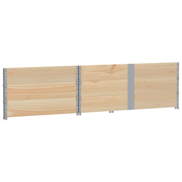 vidaXL Κολάρα Παλέτας 3 τεμ. 150x100 εκ. από Μασίφ Ξύλο Πεύκου