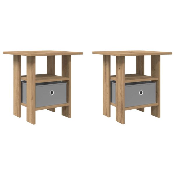 vidaXL &Kappa;&omicron;&mu;&omicron;&delta;ί&nu;&omicron; 2 pcs Artisan Oak 41 x 40 x 45 &epsilon;&kappa; &Epsilon;&pi;&epsilon;&xi;&epsilon;&rho;&gamma;&alpha;&sigma;&mu;έ&nu;&omicron; &xi;ύ&lambda;&omicron;