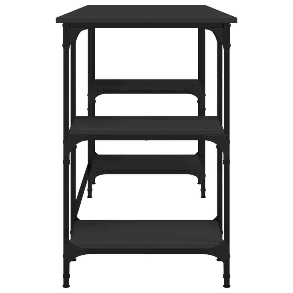 vidaXL Γραφείο Μαύρο 140 x 50 x 75 εκ. Μέταλλο & Επεξεργασμένο Ξύλο