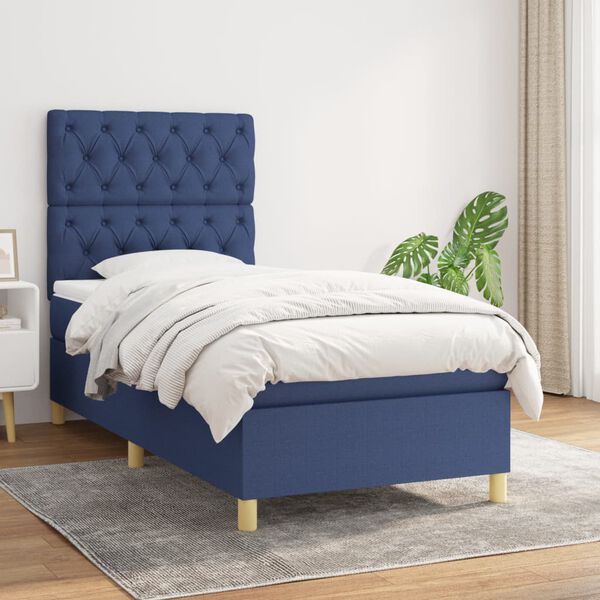 vidaXL &Kappa;&rho;&epsilon;&beta;ά&tau;&iota; Boxspring &mu;&epsilon; &Sigma;&tau;&rho;ώ&mu;&alpha; &Mu;&pi;&lambda;&epsilon; 80x200 &epsilon;&kappa;. &Upsilon;&phi;&alpha;&sigma;&mu;ά&tau;&iota;&nu;&omicron;