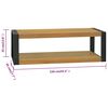 vidaXL Έπιπλο Μπάνιου Επιτοίχιο 110x45x35 εκ. από Μασίφ Ξύλο Teak