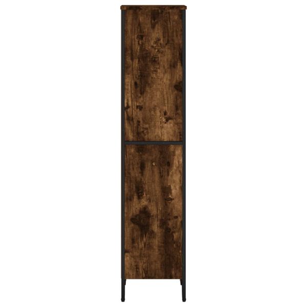 vidaXL Βιβλιοθήκη Καπνιστή Δρυς 50x31x137,5 εκ. από Επεξεργασμένο Ξύλο