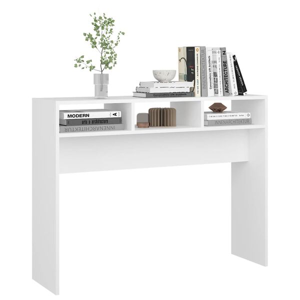 vidaXL Τραπέζι Κονσόλα Λευκό 105 x 30 x 80 εκ. από Επεξ. Ξύλο