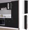 vidaXL Ντουλάπι Ψυγείου "Lyon" Μαύρο 60x57x207 εκ. από Τεχνητό Ξύλο