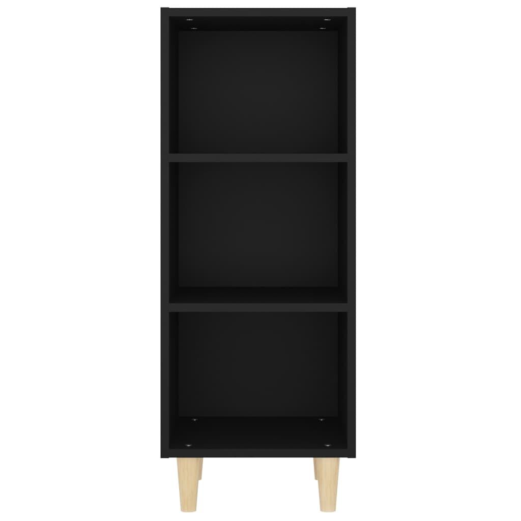 vidaXL Ντουλάπι Μαύρο 34,5x32,5x90 εκ. από Επεξεργασμένο Ξύλο