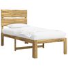 vidaXL &Mu;&omicron;&nu;ό &Kappa;&rho;&epsilon;&beta;ά&tau;&iota; &mu;&epsilon; &Kappa;&epsilon;&phi;&alpha;&lambda;ά&rho;&iota; ROSTOCK &Lambda;&epsilon;&upsilon;&kappa;ό 90 x 190 cm
