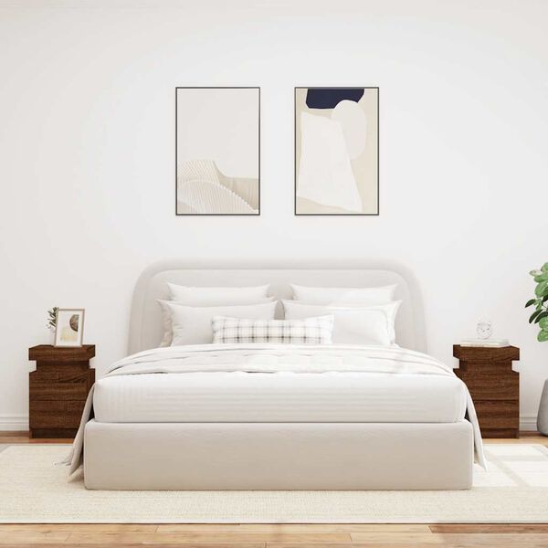 vidaXL &Kappa;&omicron;&mu;&omicron;&delta;ί&nu;&alpha; &mu;&epsilon; &Phi;ώ&tau;&alpha; LED 2 &tau;&epsilon;&mu;. &Kappa;&alpha;&phi;έ &Delta;&rho;&upsilon;&sigmaf; 35 x 39 x 55 &epsilon;&kappa;.