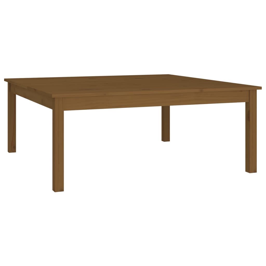 vidaXL Τραπεζάκι Σαλονιού Καφέ Μελί 100x100x40 εκ. Μασίφ Ξύλο Πεύκου