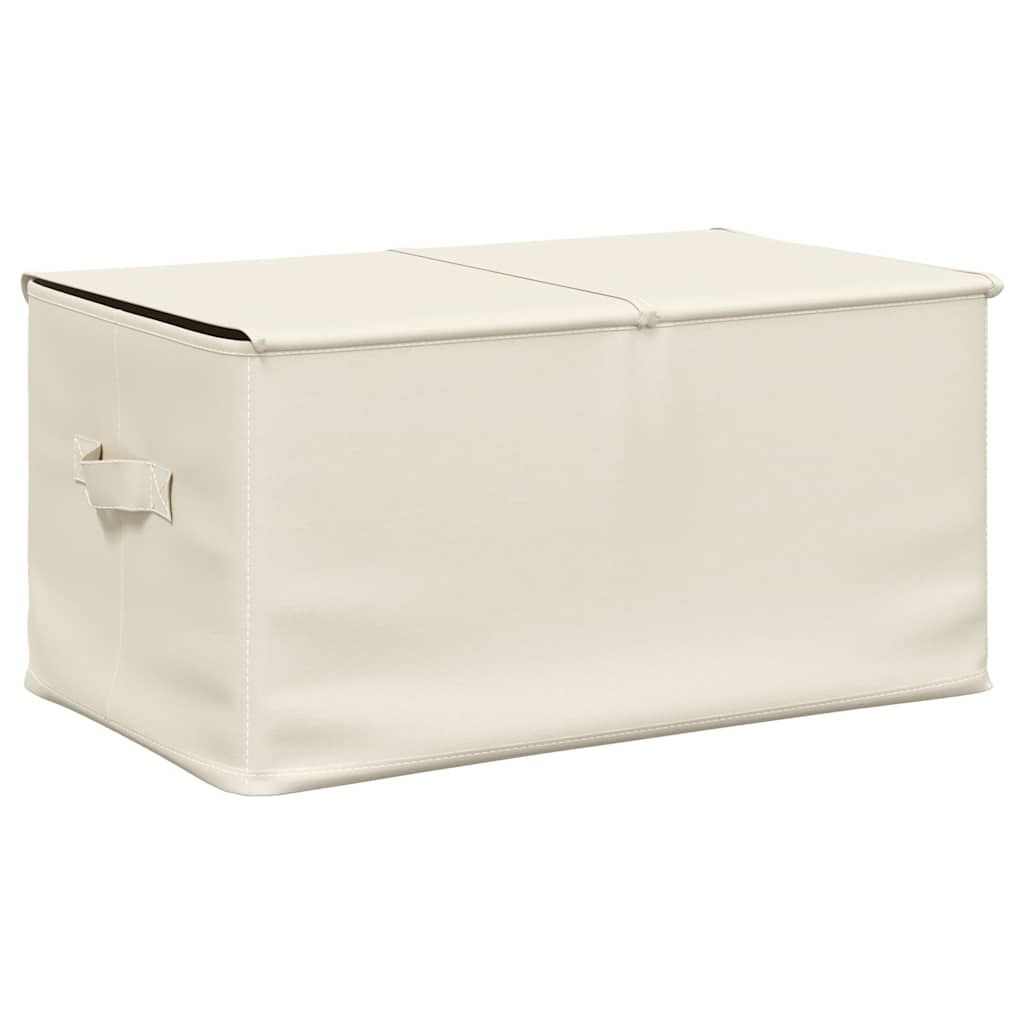vidaXL Κουτιά Αποθήκευσης 2 τεμ. Κρεμ 50 x 30 x 25 εκ. Υφασμάτινα