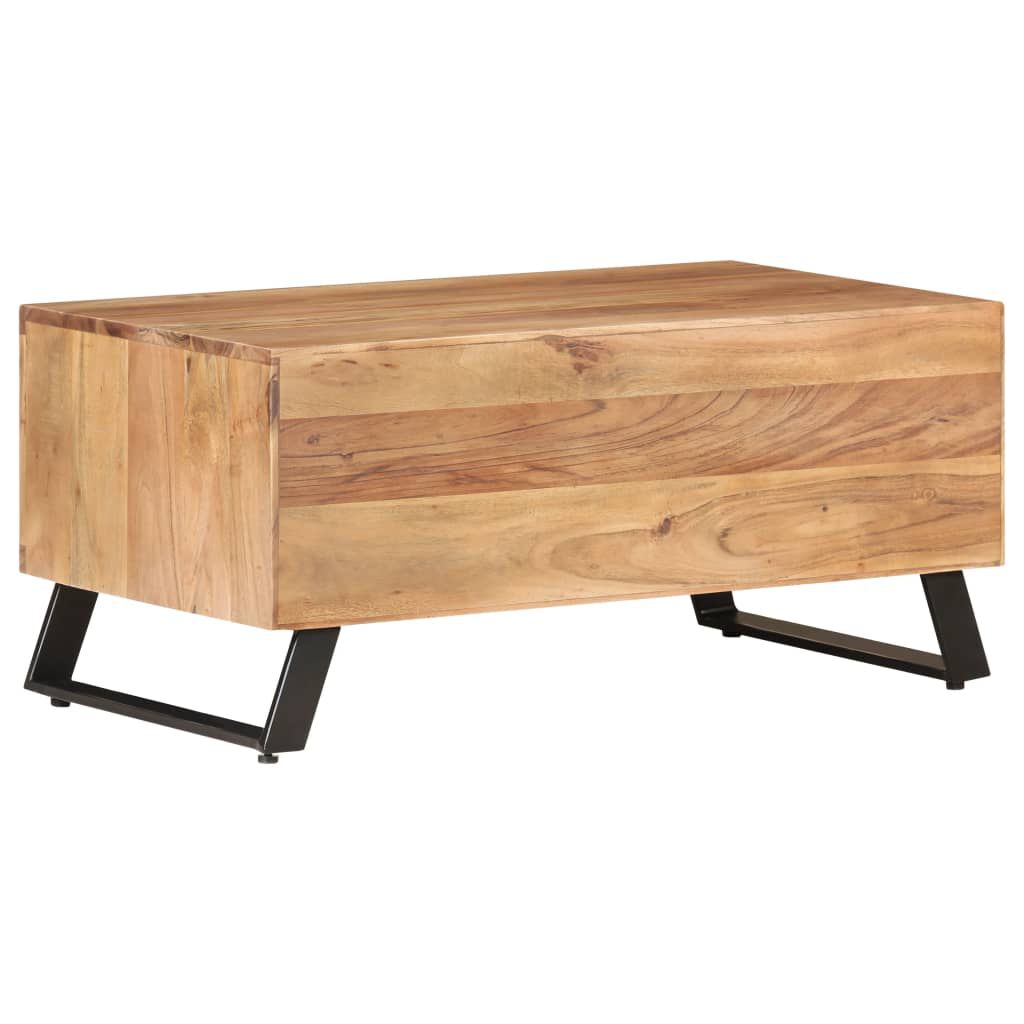 vidaXL Τραπέζι Σαλονιού Live Edge 90 x 50 x 40 εκ. Μασίφ Ξύλο Ακακίας