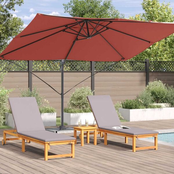 vidaXL Cantilever Roma Ομπρέλα σε Τερακότα 352x251x260 εκ, Αλουμίνιο