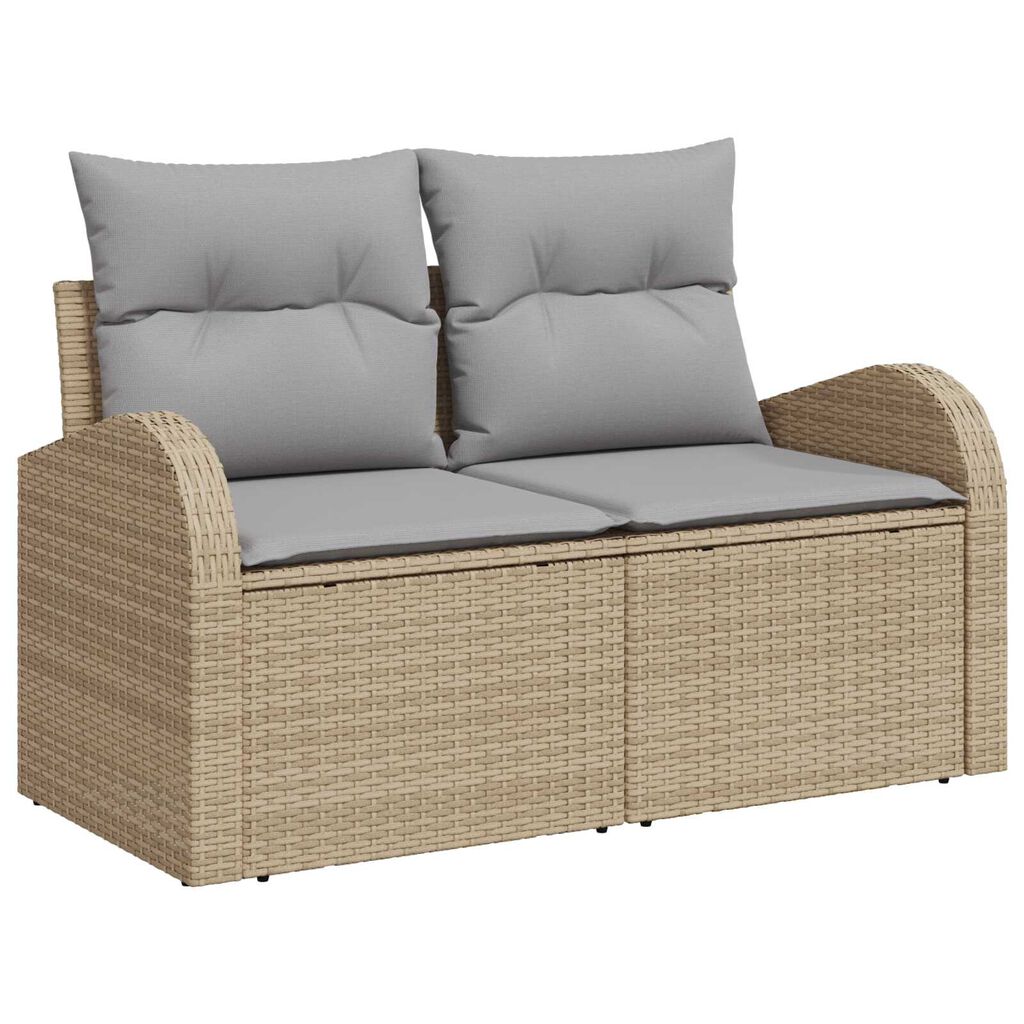 vidaXL Σετ Καναπέ Κήπου 6 pcs Beige, ανοιχτό γκρι