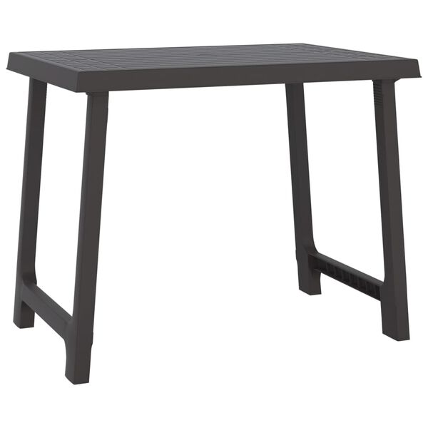 vidaXL Τραπέζι Κάμπινγκ Όψη Ξύλου Ανθρακί 79x56x64 εκ. Πολυπροπυλένιο