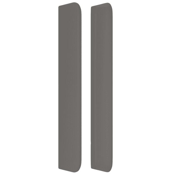 vidaXL Κρεβάτι Boxspring με Στρώμα Γκρι 90x200 εκ. από Συνθετικό Δέρμα