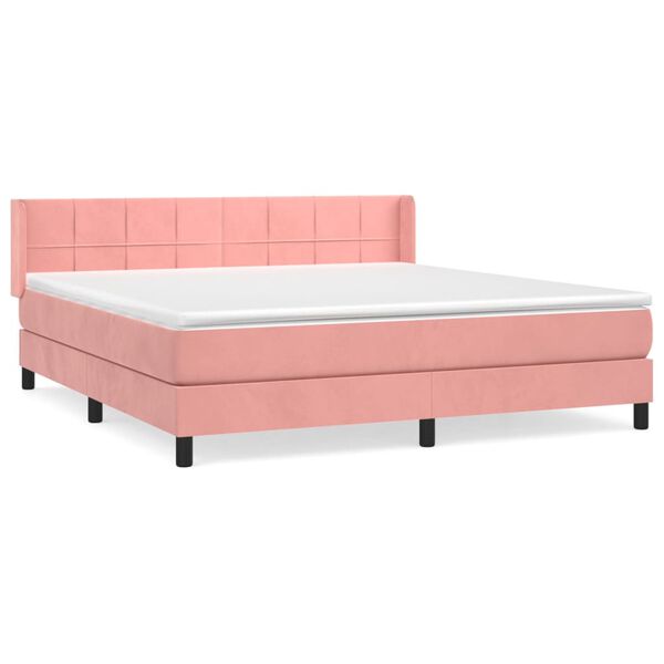 vidaXL &Kappa;&rho;&epsilon;&beta;ά&tau;&iota; Boxspring &mu;&epsilon; &Sigma;&tau;&rho;ώ&mu;&alpha; &Rho;&omicron;&zeta; 180x200 &epsilon;&kappa;. &Beta;&epsilon;&lambda;&omicron;ύ&delta;&iota;&nu;&omicron;