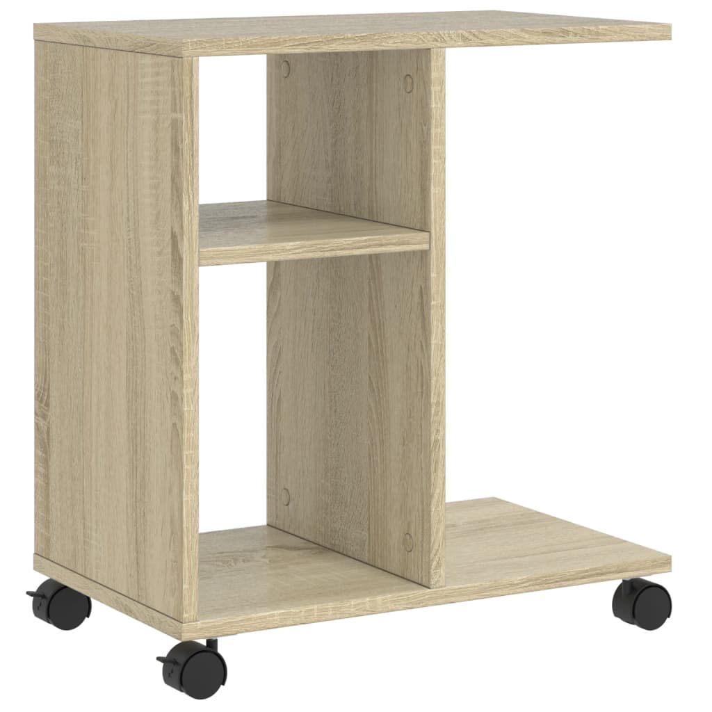 vidaXL Βοηθητικό Τραπέζι με Ρόδες Sonoma Δρυς 50x30x55 εκ. Επεξ. Ξύλο