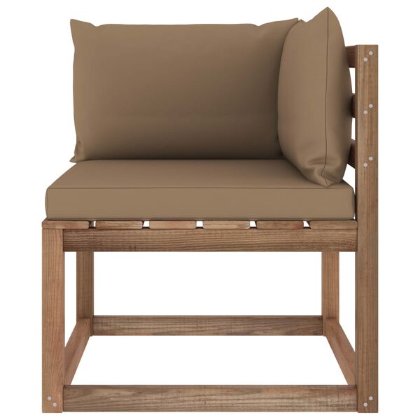 vidaXL &Kappa;&alpha;&nu;&alpha;&pi;έ&sigmaf; &Kappa;ή&pi;&omicron;&upsilon; &Gamma;&omega;&nu;&iota;&alpha;&kappa;ό&sigmaf; &alpha;&pi;ό &Pi;&alpha;&lambda;έ&tau;&epsilon;&sigmaf; &mu;&epsilon; Taupe &Mu;&alpha;&xi;&iota;&lambda;ά&rho;&iota;&alpha;