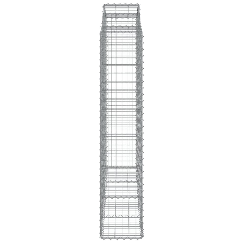 vidaXL Συρματοκιβώτια Τοξωτά 2 τεμ. 200x50x200/220 εκ. Γαλβαν. Ατσάλι