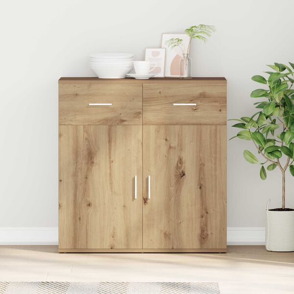 vidaXL Πλαϊνό γραφείο artisan δρυς 79 x 38 x 80 εκ Επεξεργασμένο ξύλο