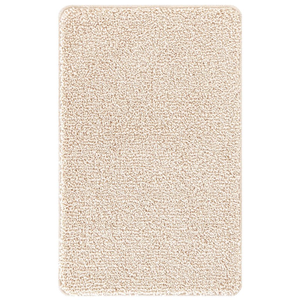 vidaXL Πατάκι Μπάνιου Ορθογώνιο Κρεμ 50x80 cm Πολυπροπυλένιο Αντιολισθητικό