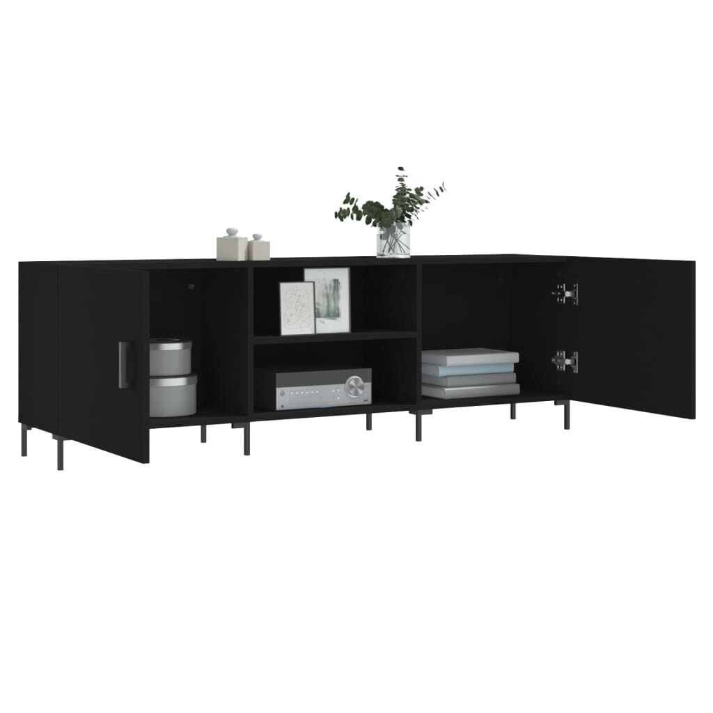 vidaXL Έπιπλο Τηλεόρασης Μαύρο 150x30x50 εκ. Επεξεργασμένο Ξύλο