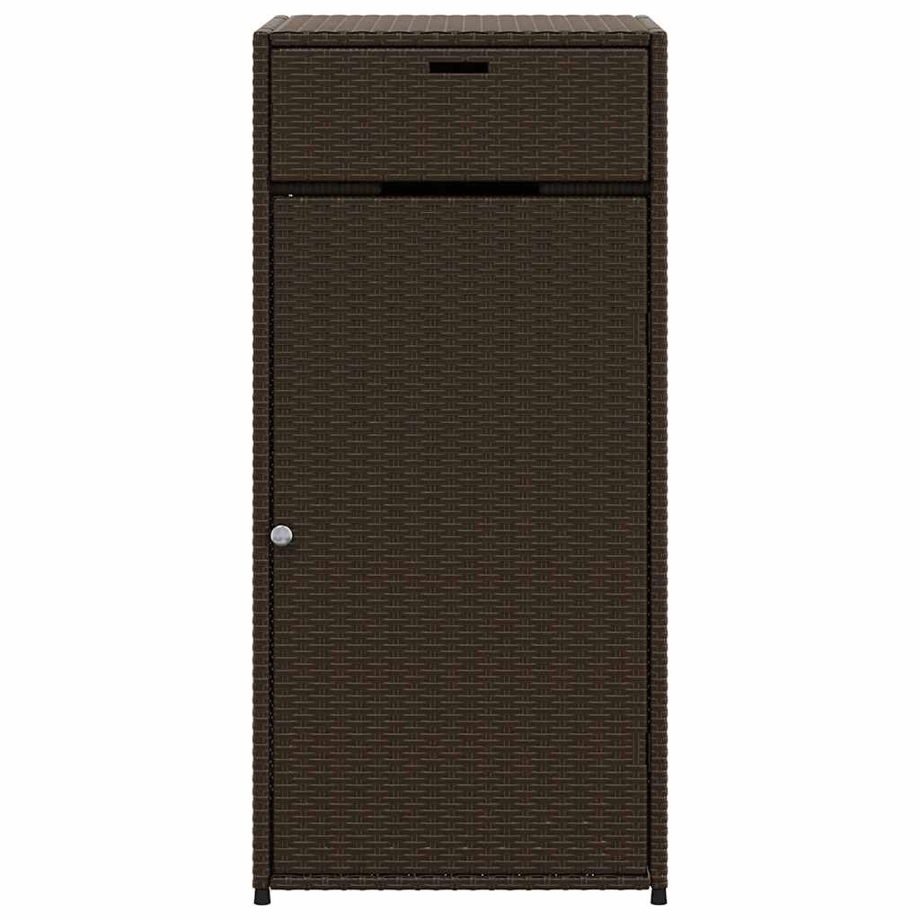 vidaXL Ντουλάπι Αποθήκευσης Κήπου Καφέ 55x55x111 εκ. Συνθετικό Ρατάν
