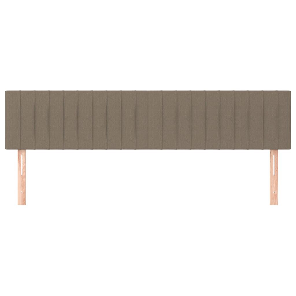 vidaXL Κεφαλάρια Κρεβατιού 2 τεμ. Taupe 80 x 5 x 78/88 εκ. Υφασμάτινο